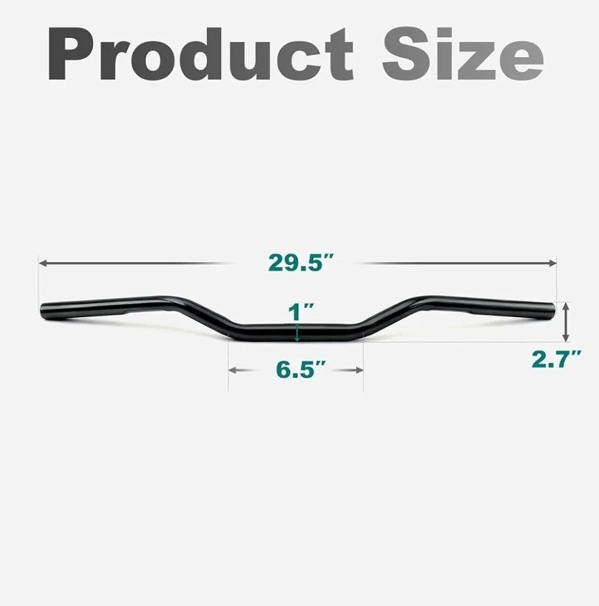 2.7" Rise 1" Clamp Drag Bars Handlebars for Harley 2010-later XL883L XL1200C XL1