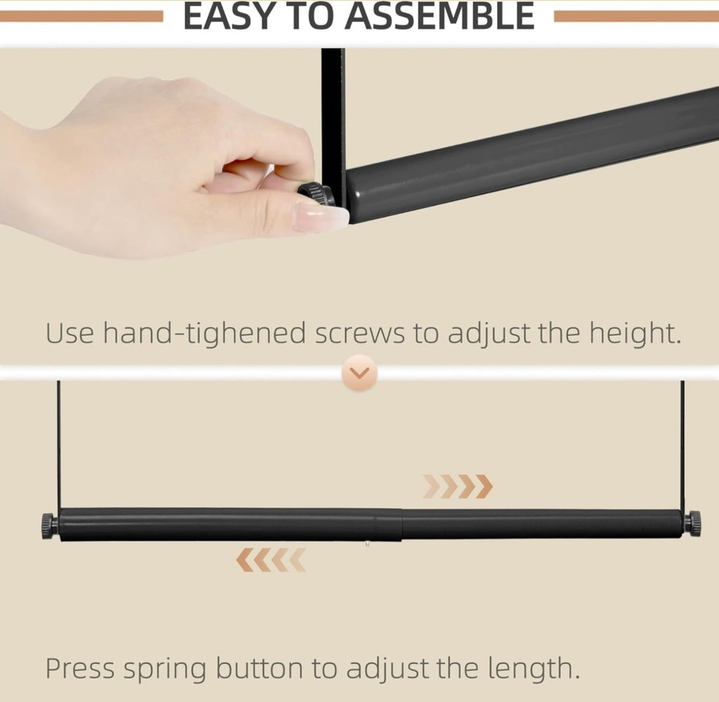 2pk Adjustable Closet Rod Hanging Clothes Heavy Duty Closet Extender Hanging Rod