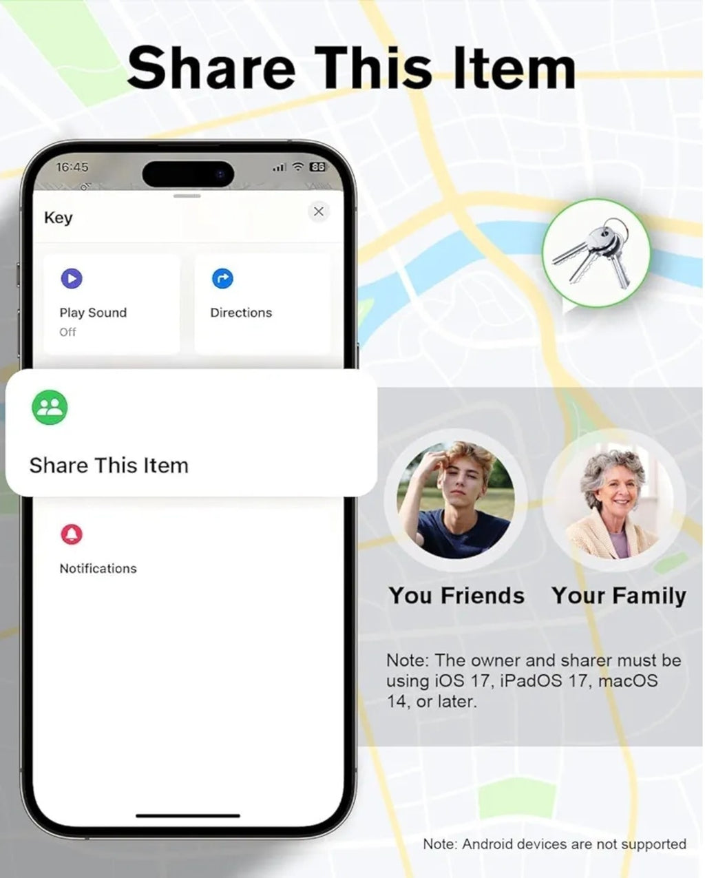 Smart Tracker Tag Item Finder 4Pack, Compatible with Apple Find My APP Ios Only