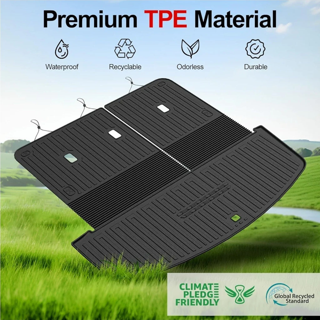 Fits 20-25 Hyundai Palisade TPE All Weather Trunk Mat & Backrest Mat Cargo Liner