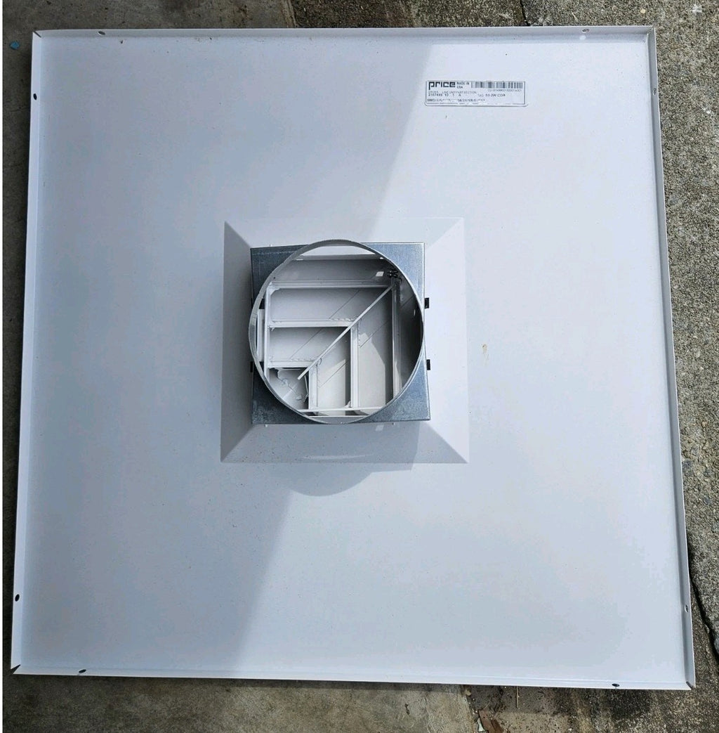 Price Air Diffuser S3-2W COR Square Ceiling HVAC Vent Register White