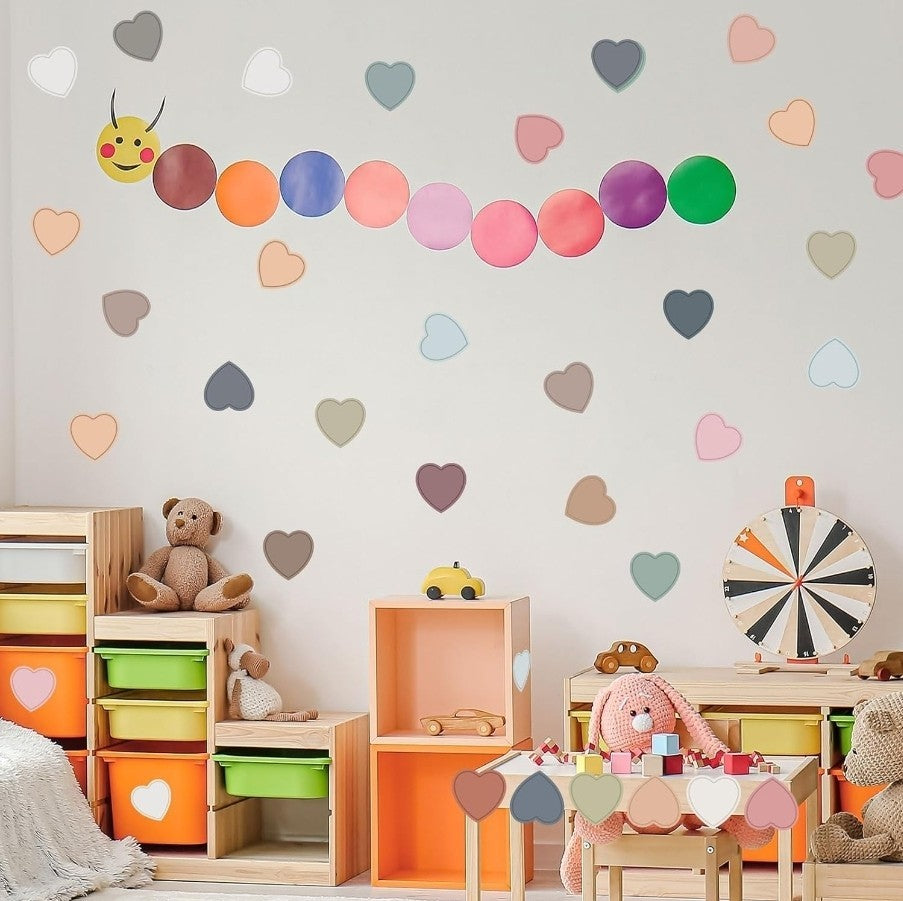 80 Pcs 4 Inch Large Heart Paper Cutouts Single Sided Heart Shape Paper Decor