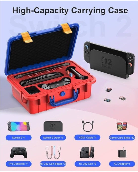 Carrying Case Soft Lining Hard Travel for Nintendo Switch OLED Console Controlle