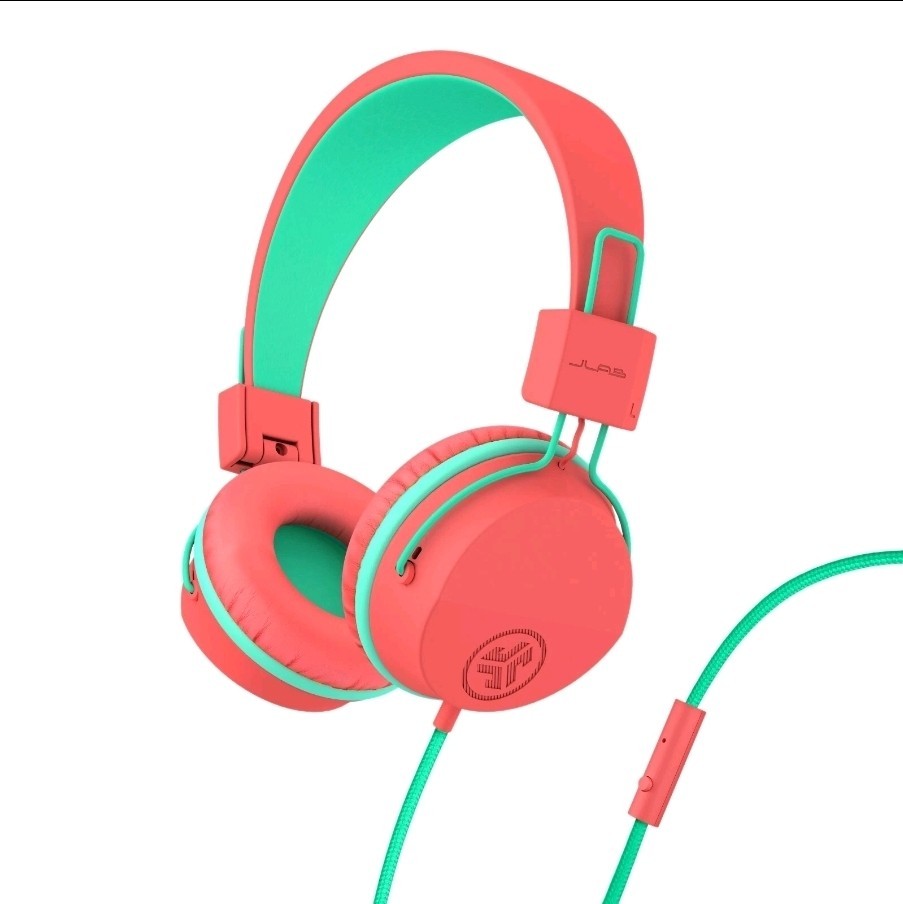 JLab JBuddies Studio Wired Kids Headphones On-Ear, Volume Limiter, School/Travel