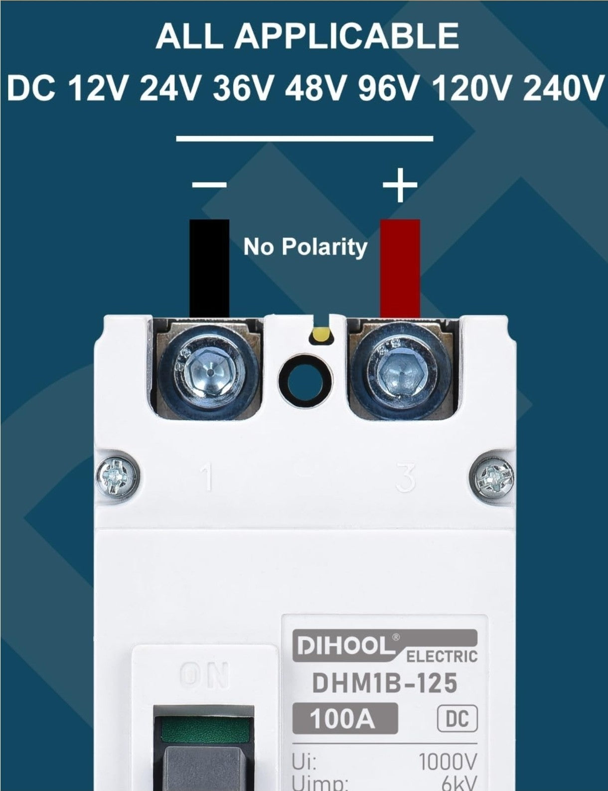 DC Main 100 Amp Circuit Breaker, Battery Disconnect Switch 500V, Master Switc...