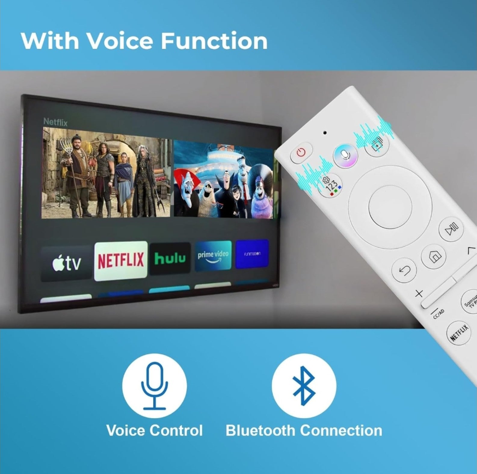 TV Remote for Samsung Frame Replacement 2019-2024 Smart Control with Voice