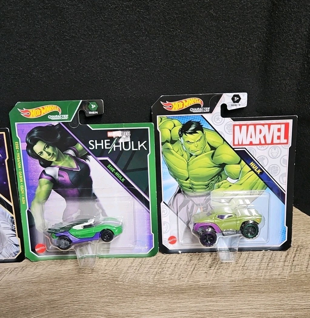 Hot Wheels Marvel Black Panther Thor She Hulk Hulk Car Versions New 4pk Sealed