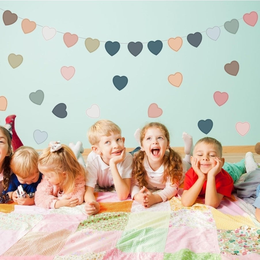 80 Pcs 4 Inch Large Heart Paper Cutouts Single Sided Heart Shape Paper Decor