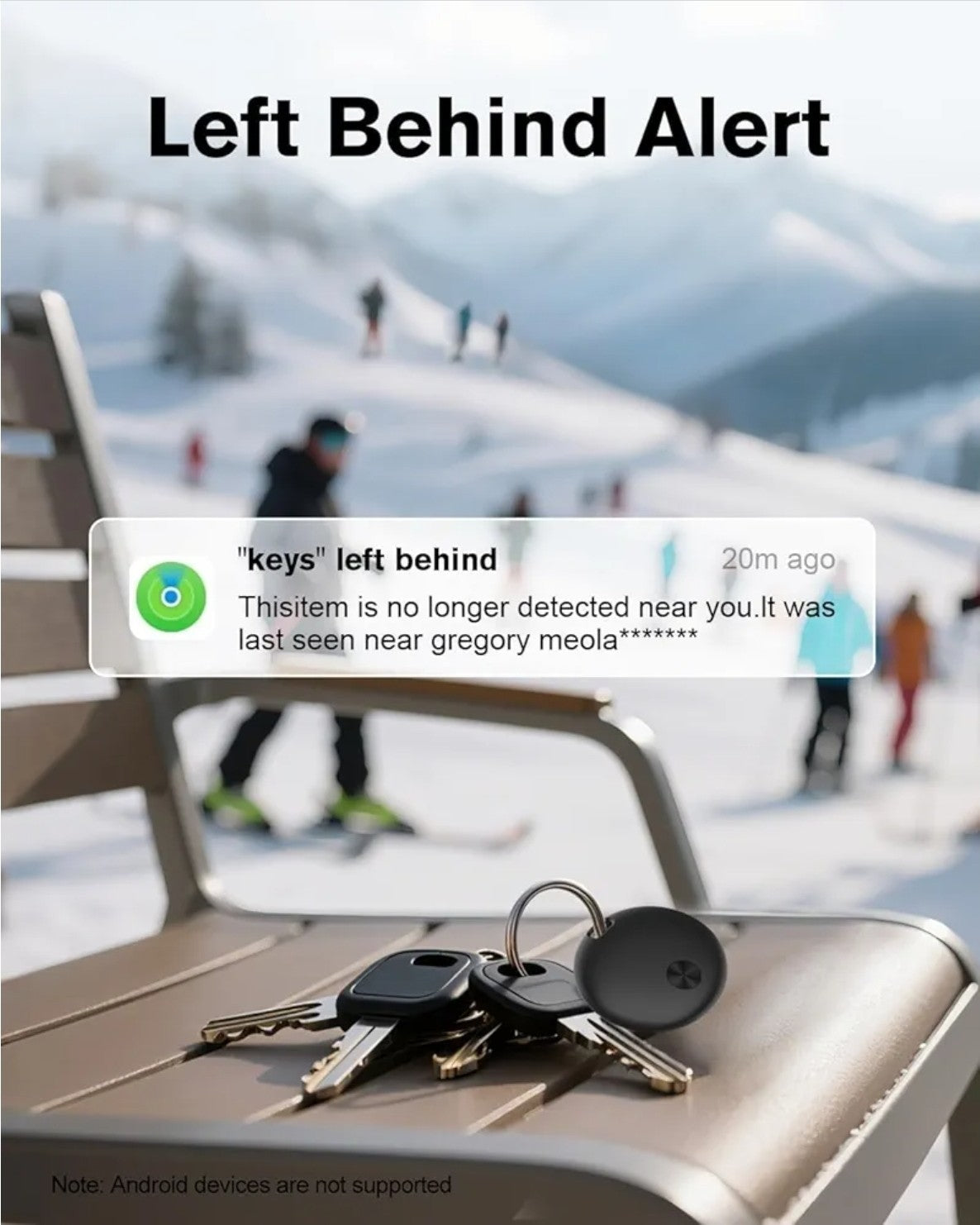 Smart Tracker Tag Item Finder 4Pack, Compatible with Apple Find My APP Ios Only