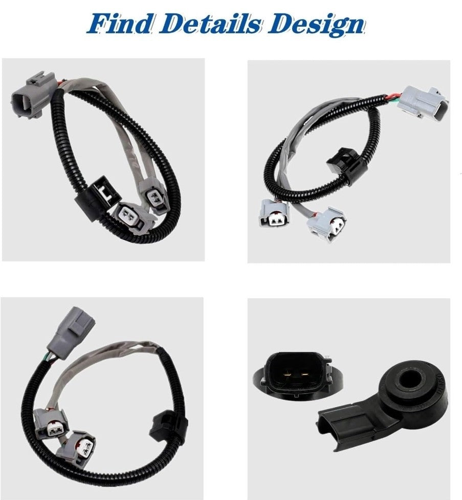 2 x KNOCK SENSOR with Harness For TOYOTA 3.3L CAMRY HIGHLANDER SIENNA ES330