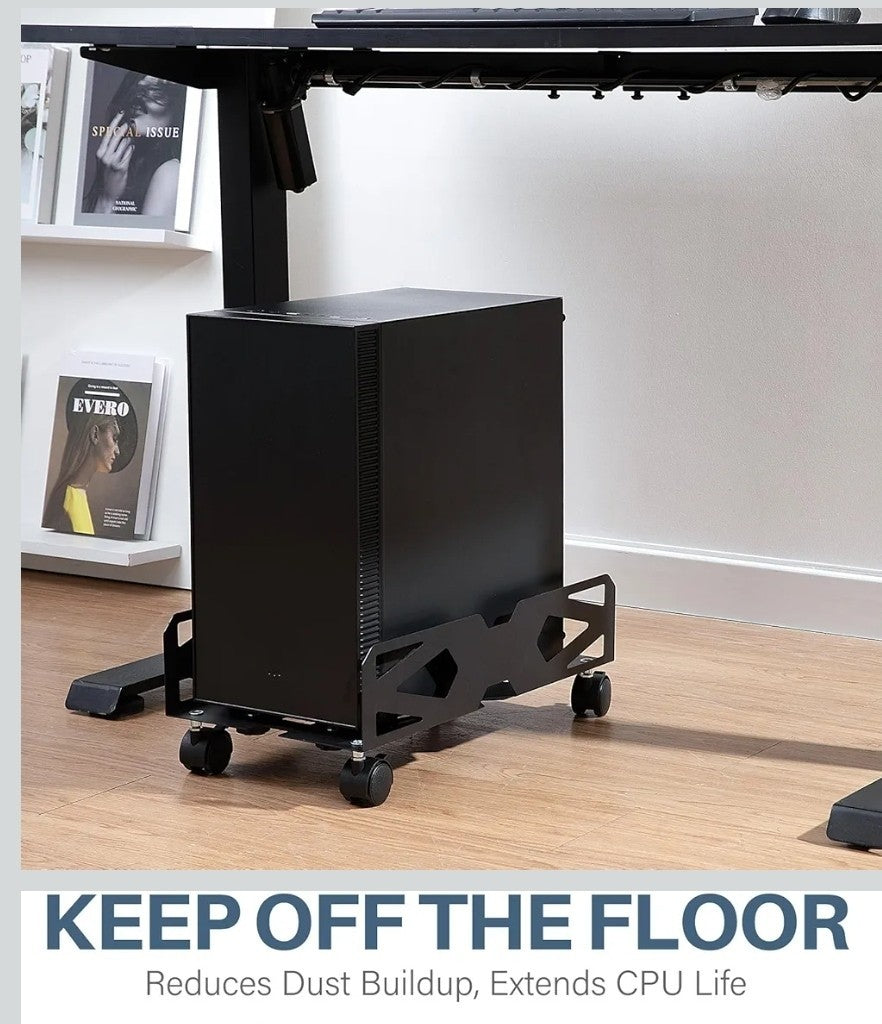 Adjustable Computer Tower Stand, PC Stand Mobile CPU Stand with 4 Rolling Caster