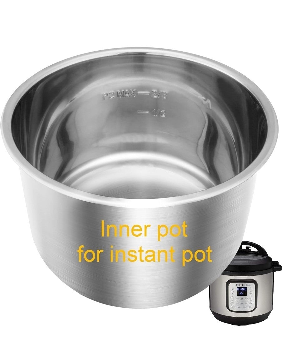 Stainless Steel Inner Pot for Instant Pot 6QT, Upgrade Replacement Pot for Insta