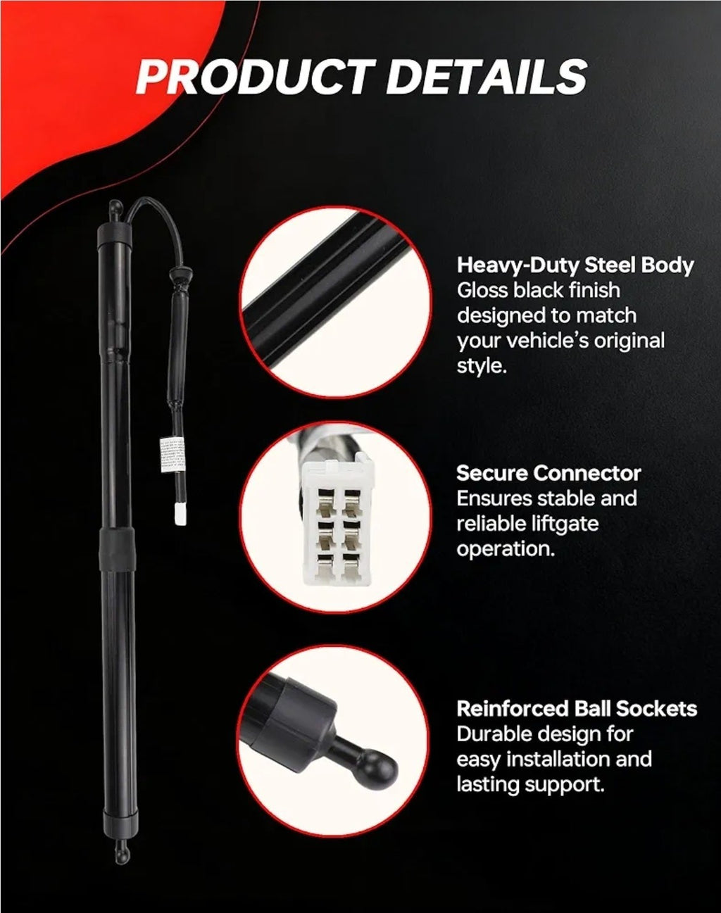 For 2014-2019 Toyota Highlander 2x Rear Tailgate Power Hatch Lift Support Struts