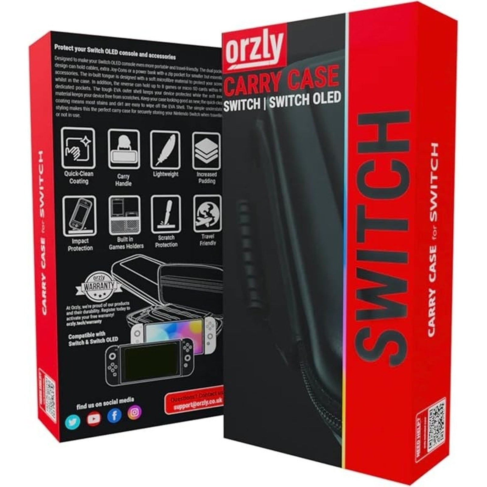Orzly Carry Case Compatible with Nintendo Switch and New Switch OLED Console NEW
