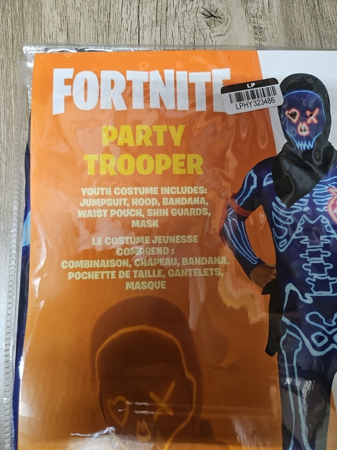 Fortnite Party Trooper Child Costume Size Med 8-10 New With Tags Cosplay Dressup