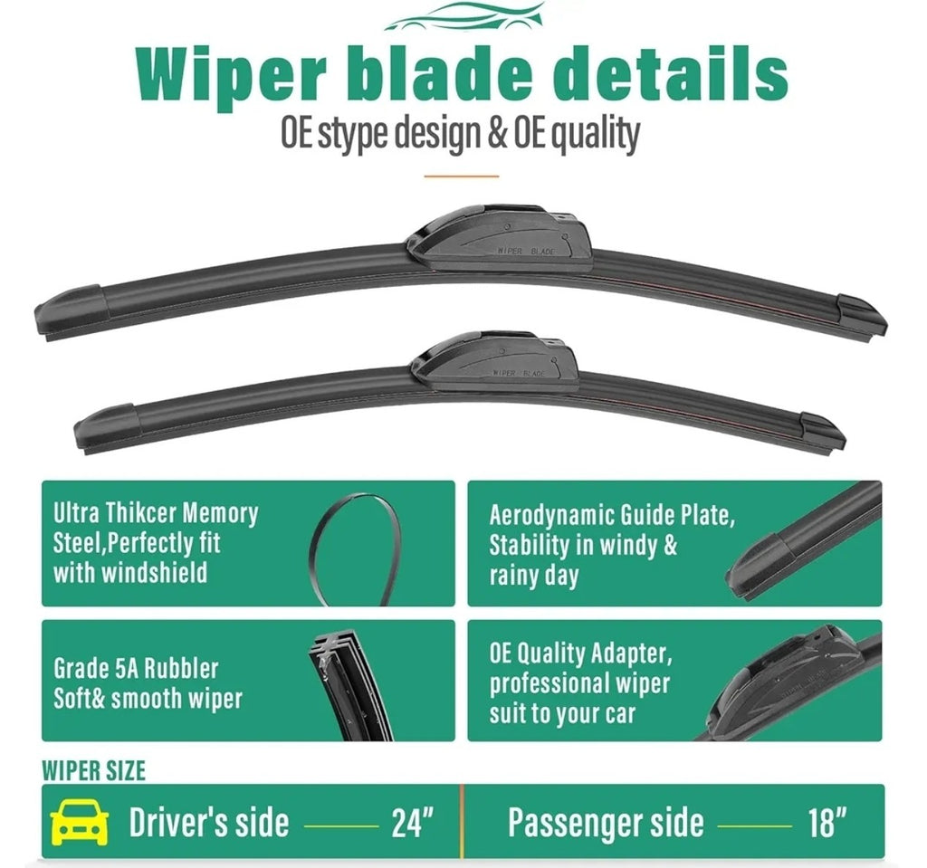 24" 18" 11" Windshield Wiper Blades Replacement for Kia Seltos 2021 2022 2023...
