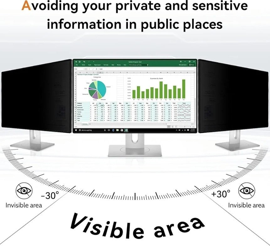 34 Inch Curved Computer Privacy Screen Filter for 21:9 Aspect Ratio Widescree...