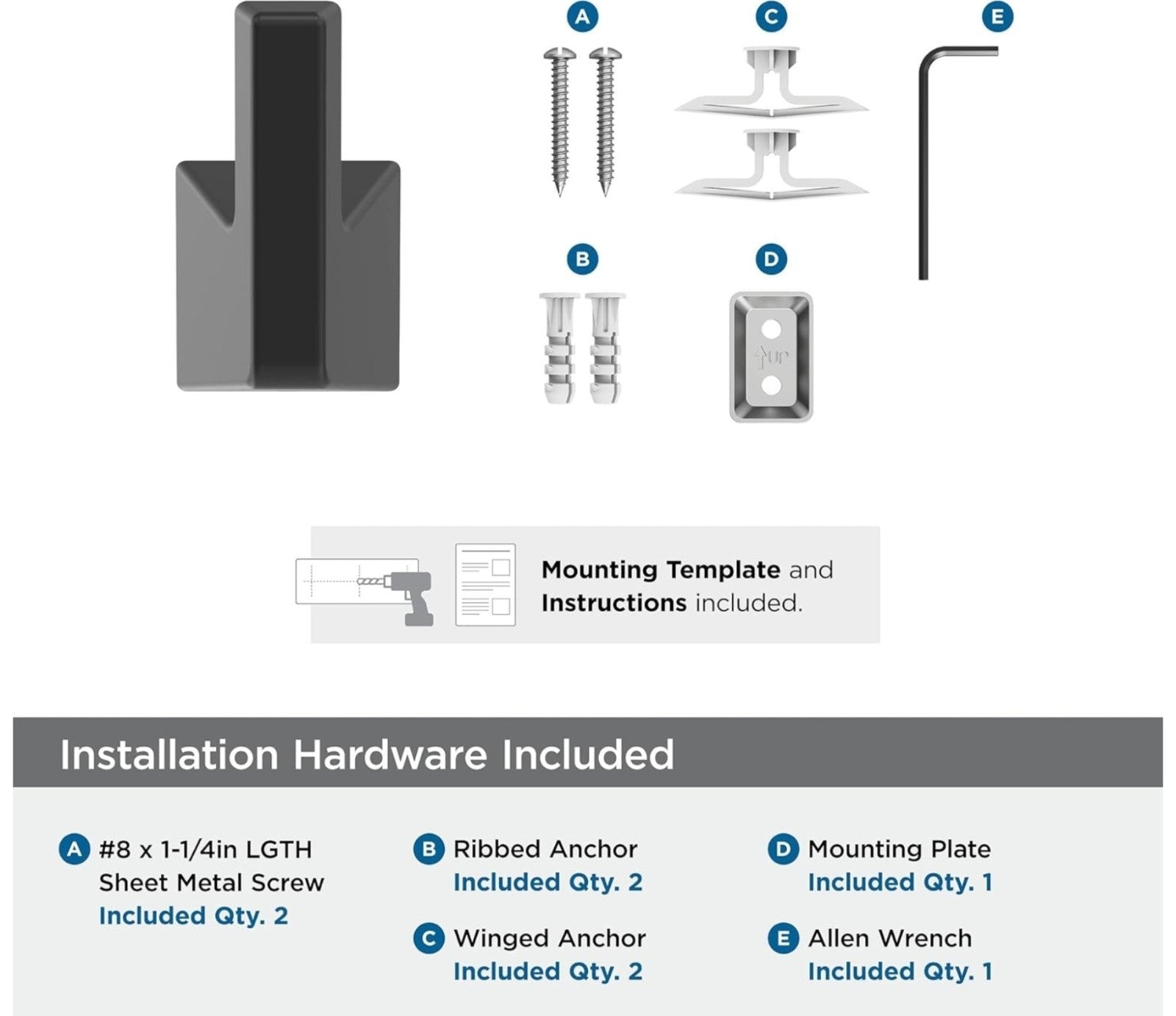 Matte Black Bathroom Towel Hook Stainless Steel, Square Towel Robe Coat Hook
