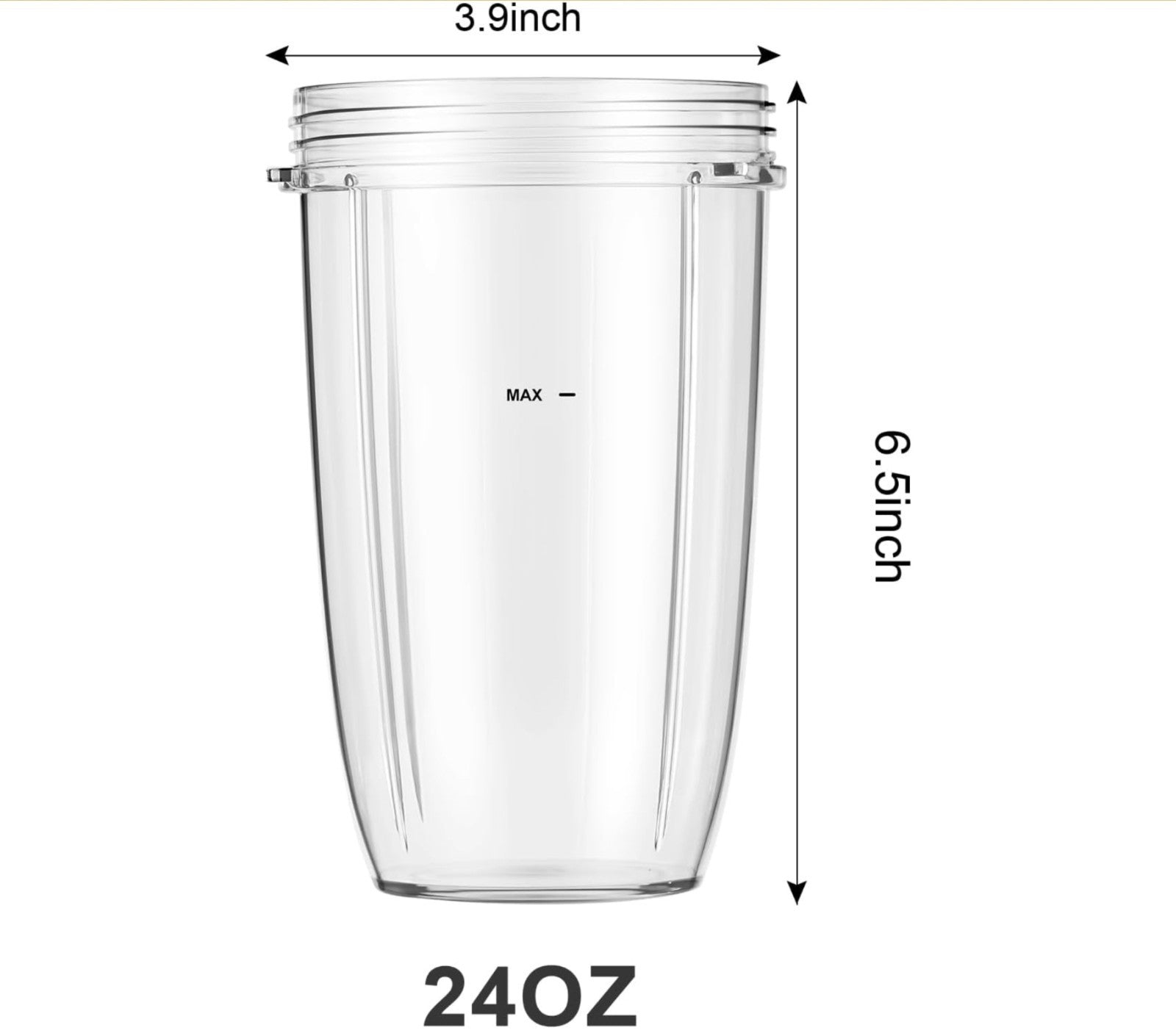 Blendin Flip Top To Go Lid & 24oz Tall Cup,Compatible with Nutribullet(2 Pack)