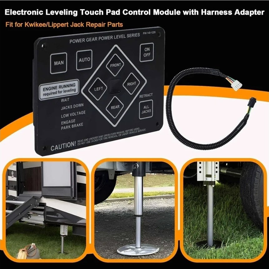368991 RV Leveling Touch Control Panel with Harness Adapter Fit for Lippert Kwi