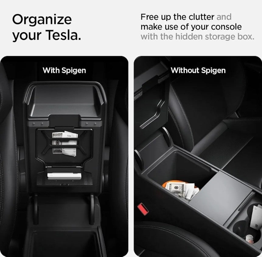 One-Tap Hidden Storage Box Designed for New Tesla Model Y 2025/2026 Refresh (Jun
