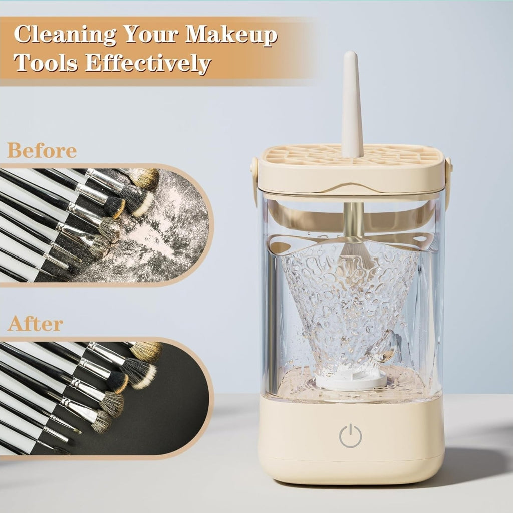 Electric Makeup Brush Cleaner & Dryer - Automatic Cleaning & Storage Device