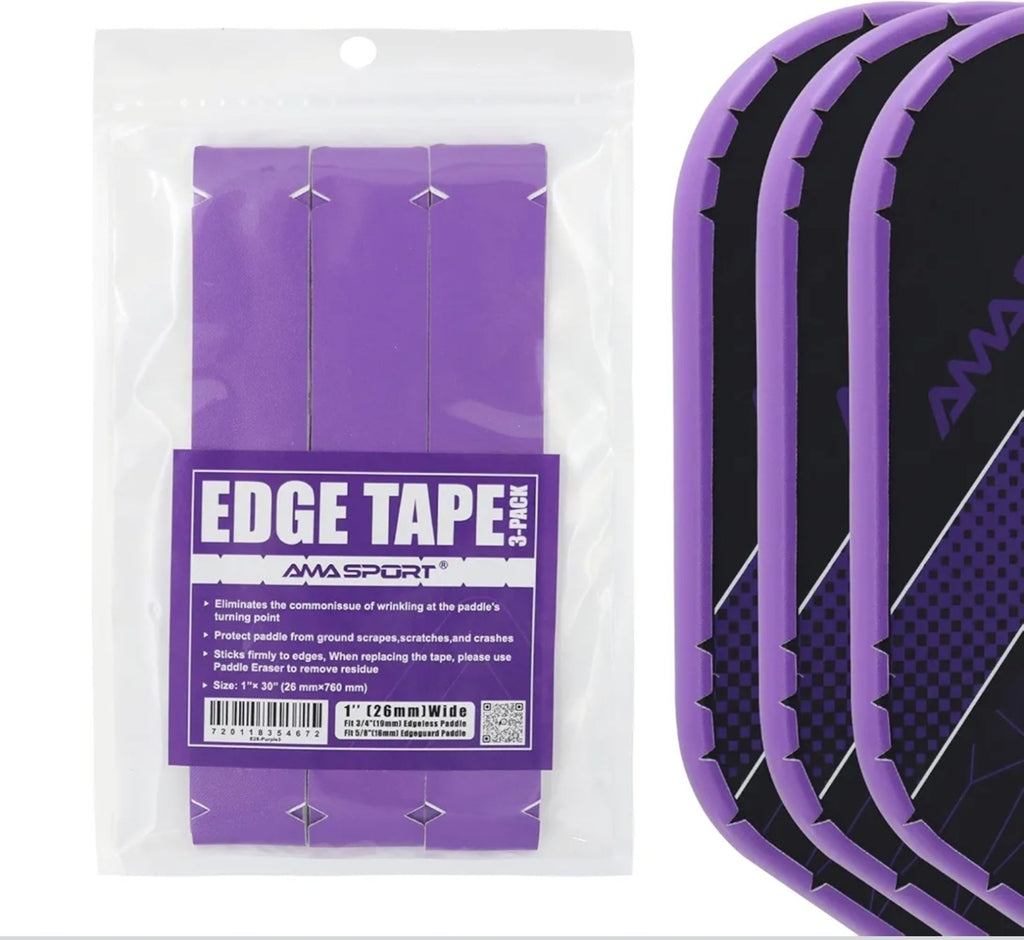 Pickleball Paddle Edge Guard Tape 3 Pack 26mm Width, Purple New Buy More & Save