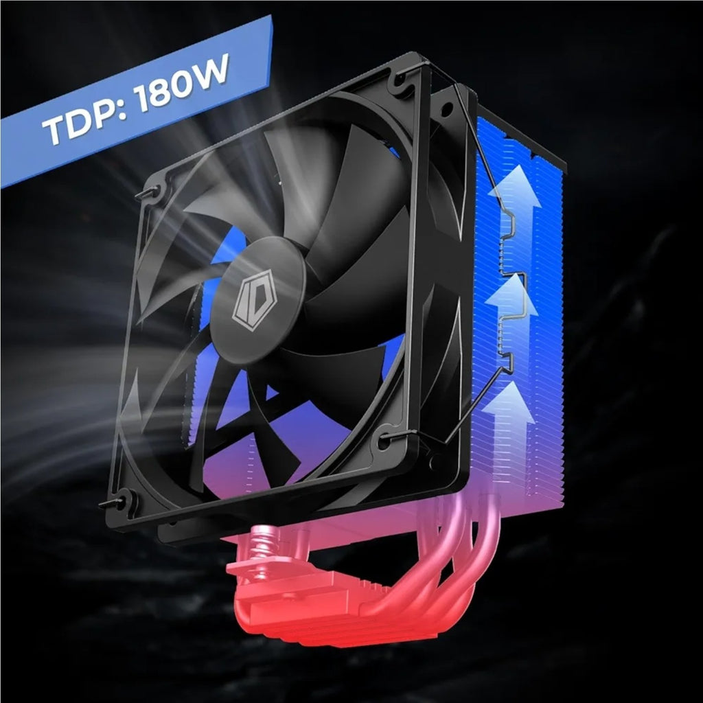 ID-COOLING SE-214-XT Black CPU Cooler All-black Layout, 4 BLACK