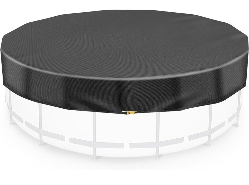 Round Pool Cover Heavy Duty Winter Pool Cover for 15 FT Above Ground Pool Black