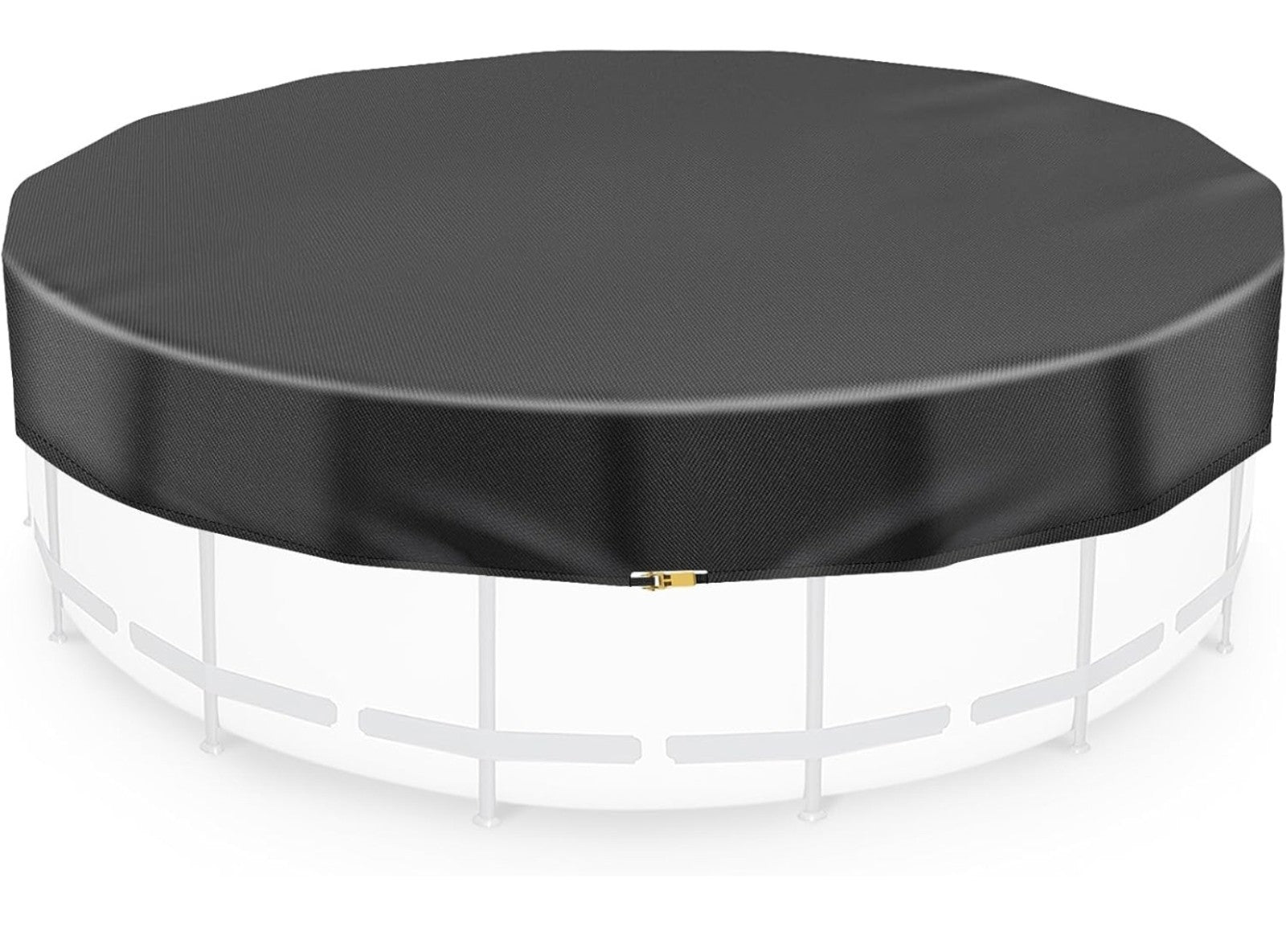 Round Pool Cover Heavy Duty Winter Pool Cover for 15 FT Above Ground Pool Black