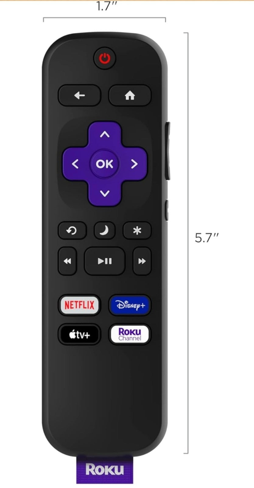 Roku Remote TV Replacement Remote Compatible with Roku TV Models ONLY NEW
