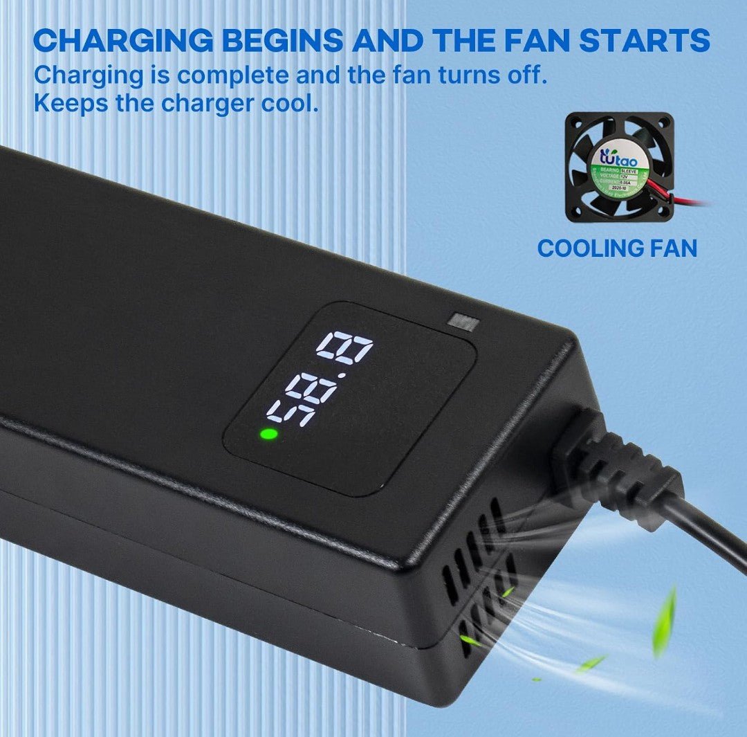58.8V 2A Lithium Battery Charger for 52V Li-Ion Battery – GX16-3 3-Prong - Horizon Endless