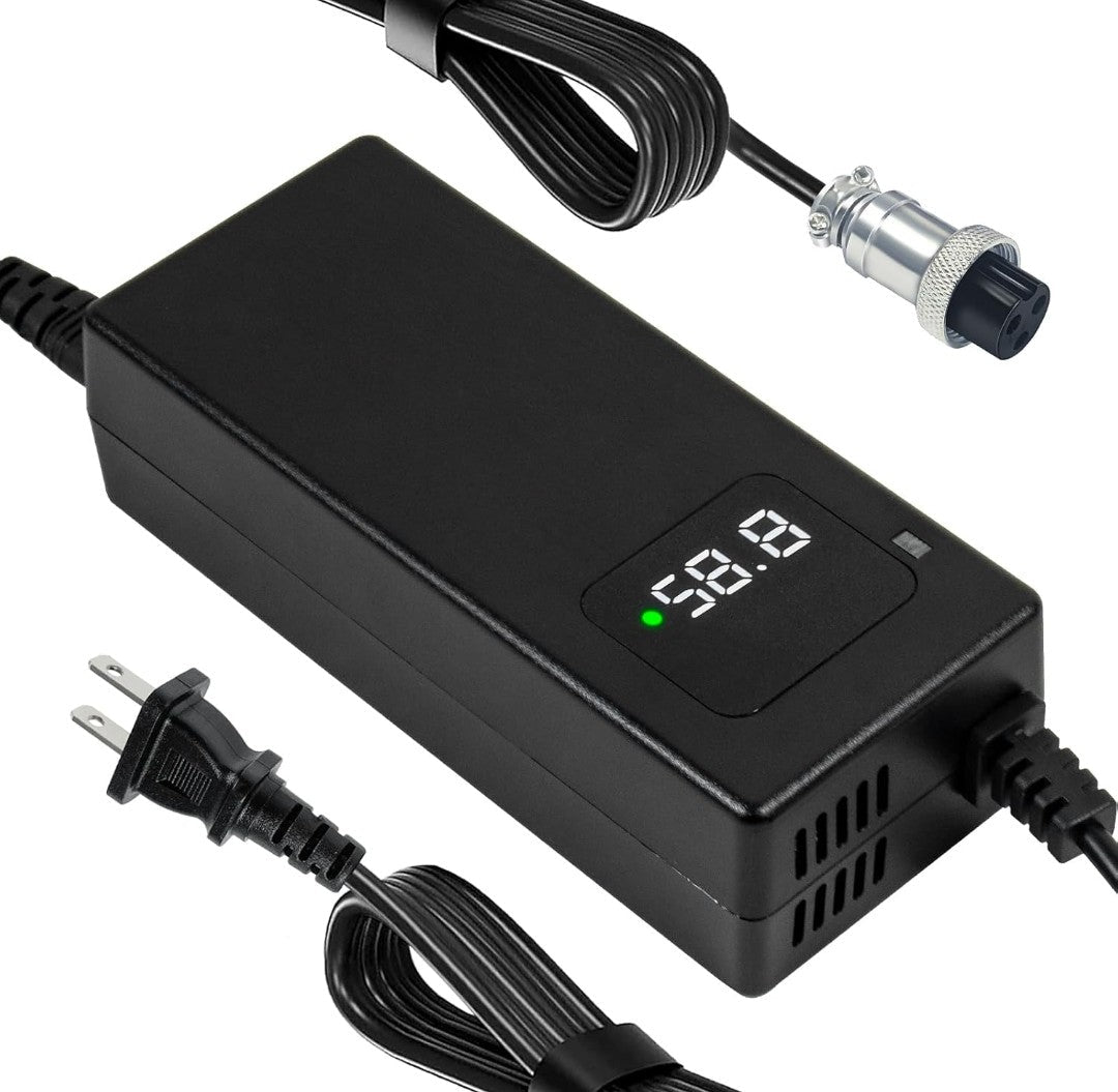 58.8V 2A Lithium Battery Charger for 52V Li-Ion Battery – GX16-3 3-Prong - Horizon Endless