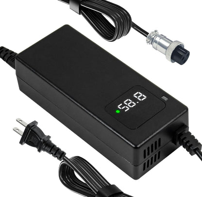 58.8V 2A Lithium Battery Charger for 52V Li-Ion Battery – GX16-3 3-Prong - Horizon Endless