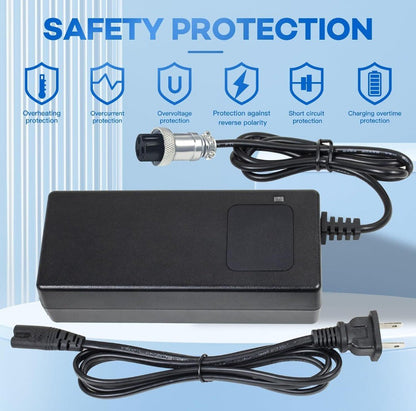 58.8V 2A Lithium Battery Charger for 52V Li-Ion Battery – GX16-3 3-Prong - Horizon Endless