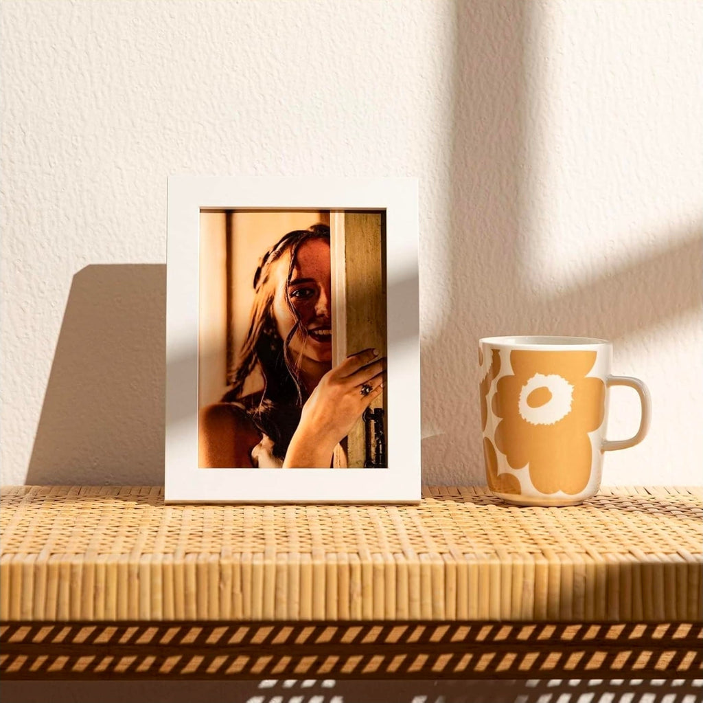 10 White 5x7 Photo Frames Set, Acrylic Cover, Horizontal/Vertical Display, Table/Wall Mount - Horizon Endless