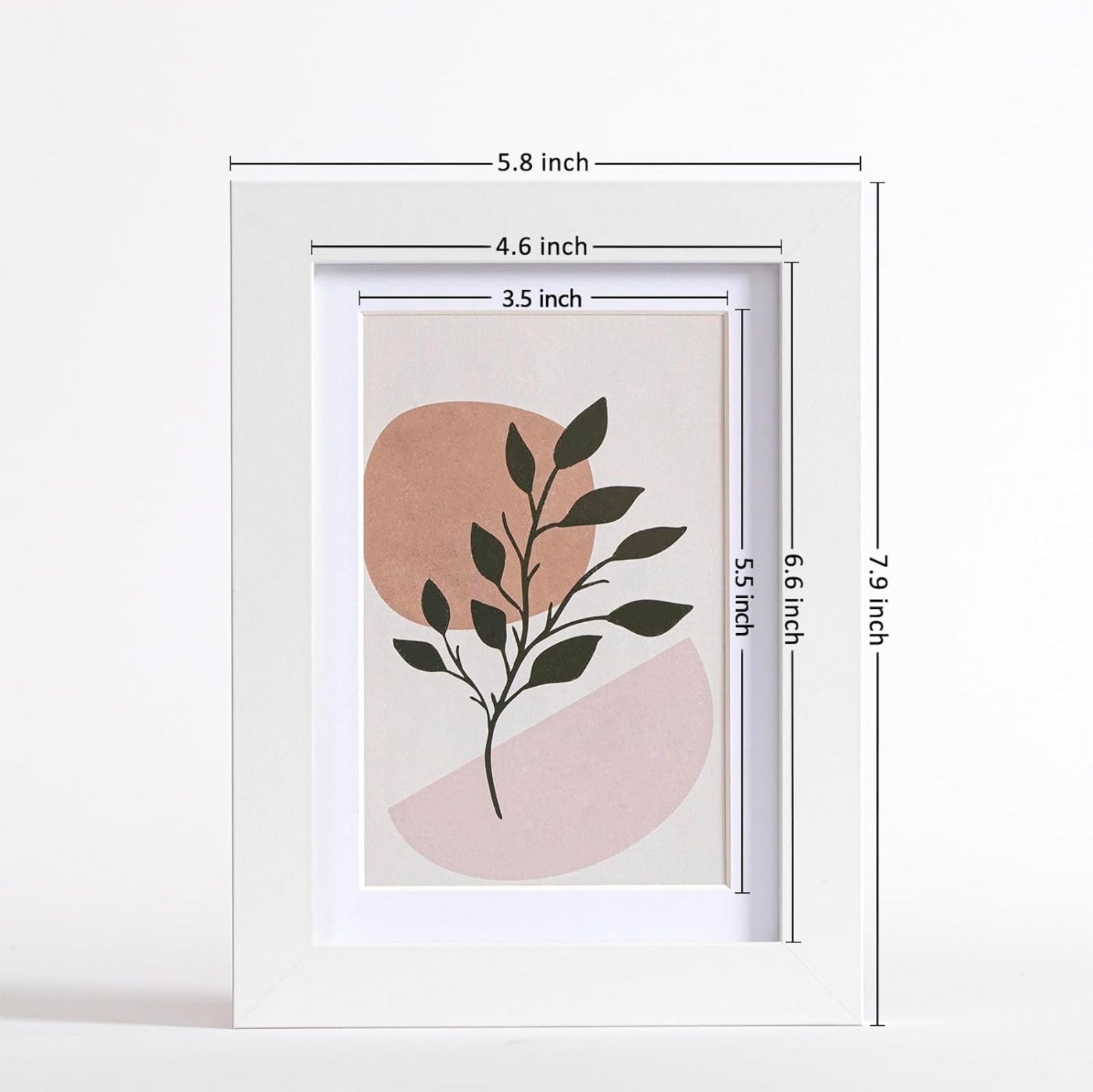 10 White 5x7 Photo Frames Set, Acrylic Cover, Horizontal/Vertical Display, Table/Wall Mount - Horizon Endless