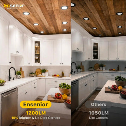 6-Pack 6" LED Recessed Lighting: Dimmable Wafer Lights with Selectable Color Temp - Horizon Endless