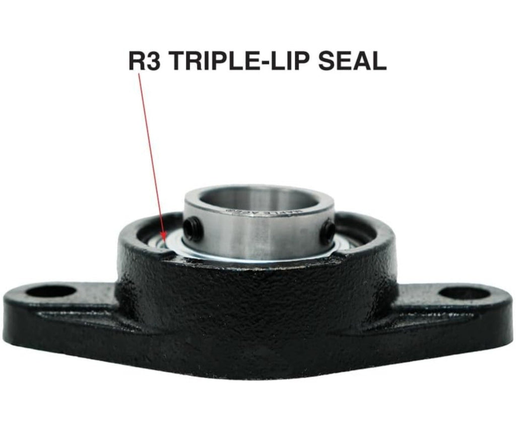 6 Pack UCFL205-16 Flange Bearing 1" Bore, Oval 2-Bolt Self-Aligning, Solid Base - Horizon Endless