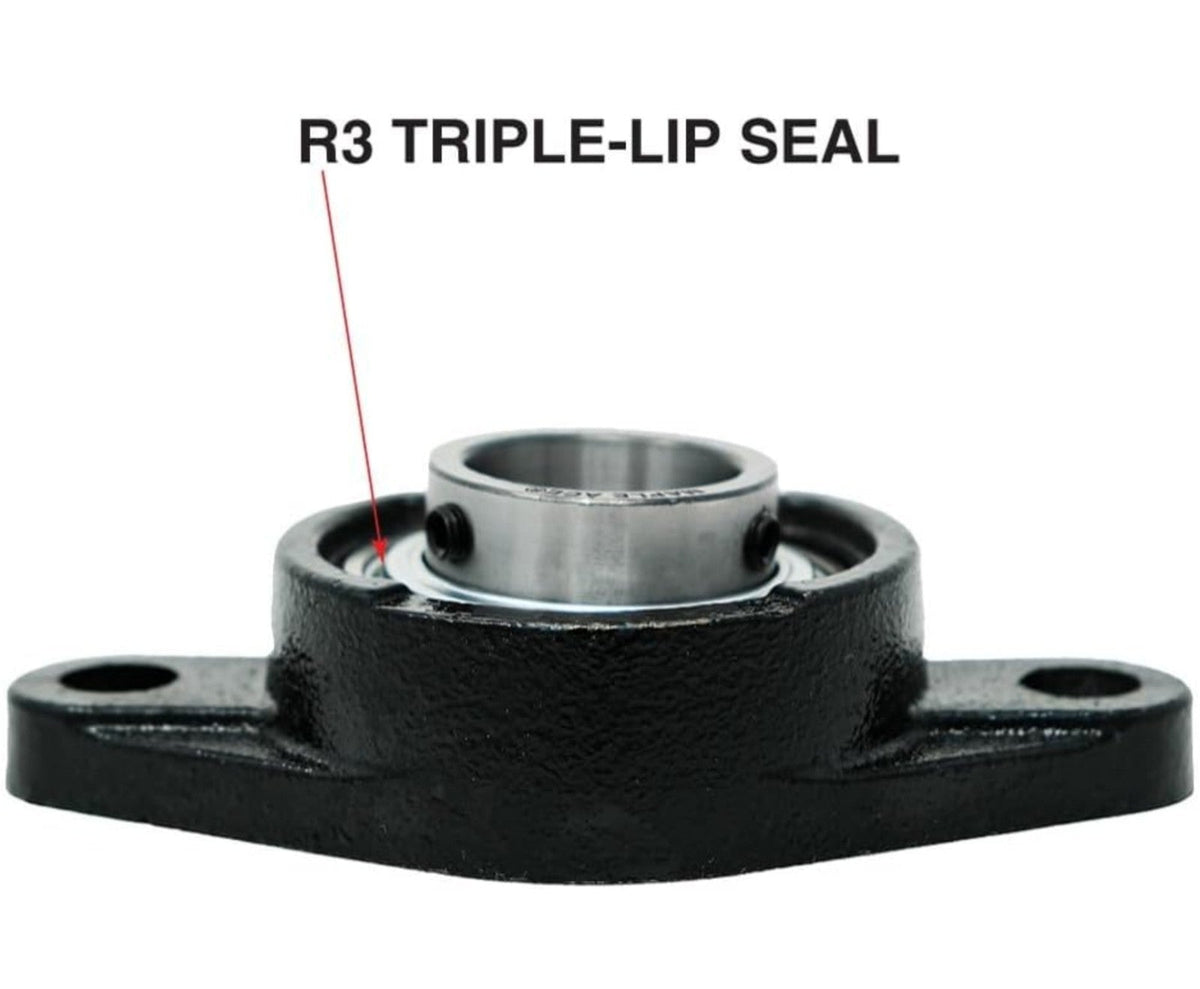 6 Pack UCFL205-16 Flange Bearing 1" Bore, Oval 2-Bolt Self-Aligning, Solid Base - Horizon Endless