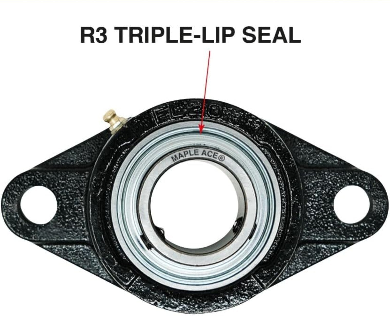 6 Pack UCFL205-16 Flange Bearing 1" Bore, Oval 2-Bolt Self-Aligning, Solid Base - Horizon Endless