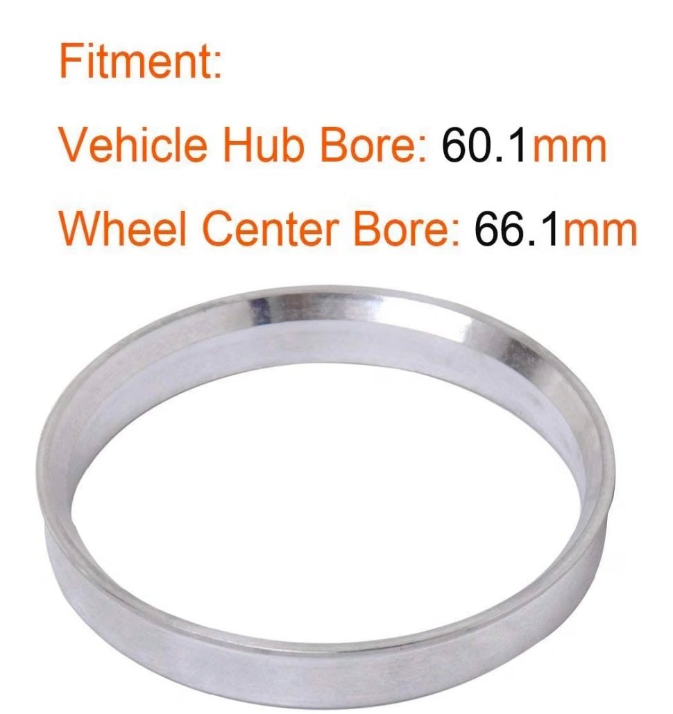 60.1 to 66.1 Wheel Hub Centric Rings OD=66.1mm ID=60.1mm Aluminium Alloy Wheel Hubrings 66.1 to 60.1 4pcs - Horizon Endless