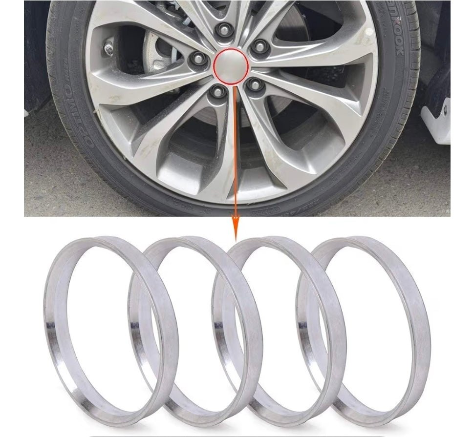 60.1 to 66.1 Wheel Hub Centric Rings OD=66.1mm ID=60.1mm Aluminium Alloy Wheel Hubrings 66.1 to 60.1 4pcs - Horizon Endless