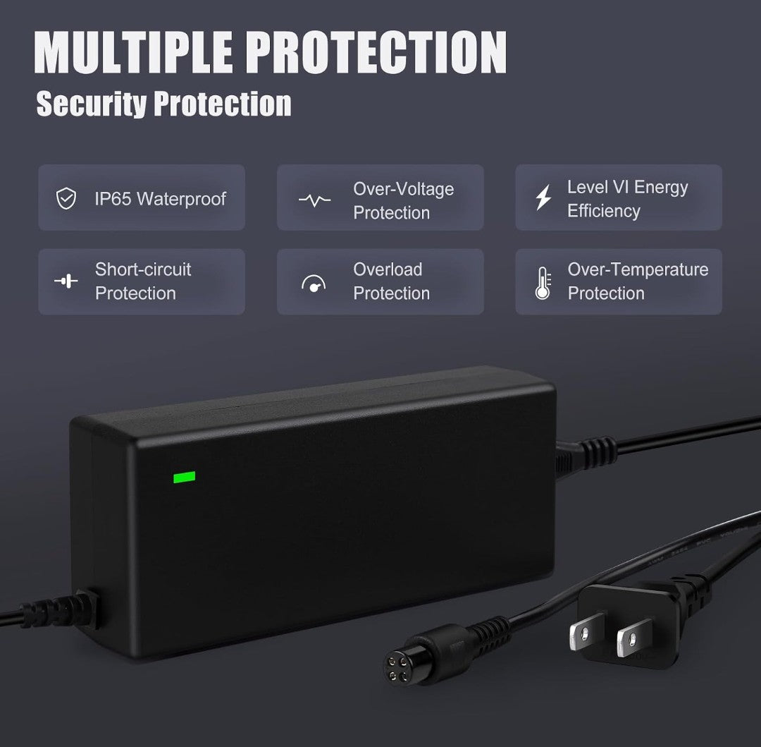 63V 4-Pin Charger for Segway Ninebot S, MiniPRO, S-MAX, GoKart PRO & One S2 - Horizon Endless