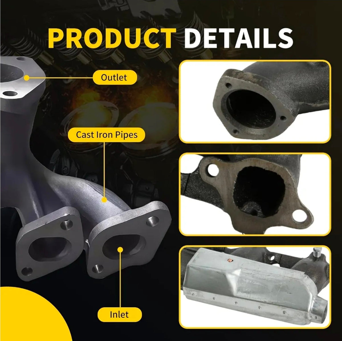 Chevy K2500 Exhaust Manifold V8 7.4L Right Side Replacement for C1500 & C2500 - Horizon Endless
