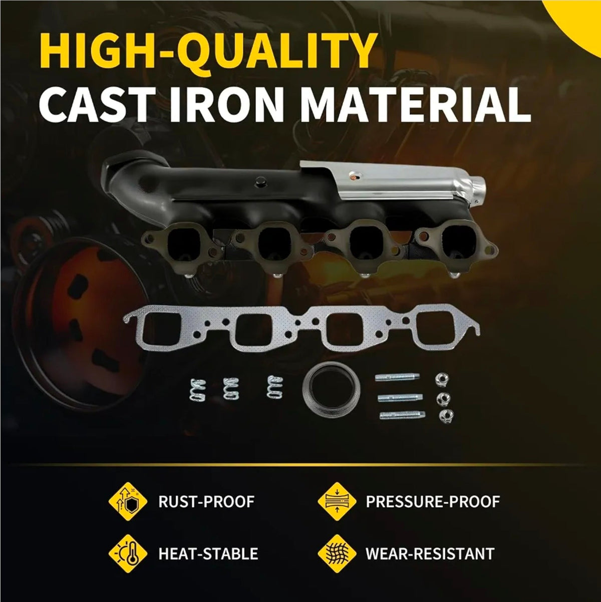 Chevy K2500 Exhaust Manifold V8 7.4L Right Side Replacement for C1500 & C2500 - Horizon Endless