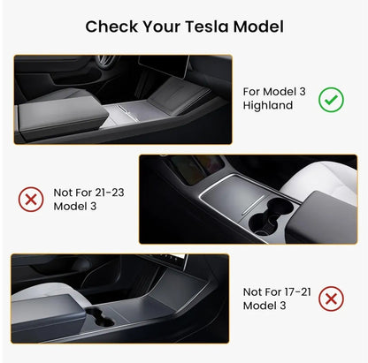 6pcs 2024-2025 Tesla Model 3 Highland Center Console Tray Storage Organizer - Horizon Endless