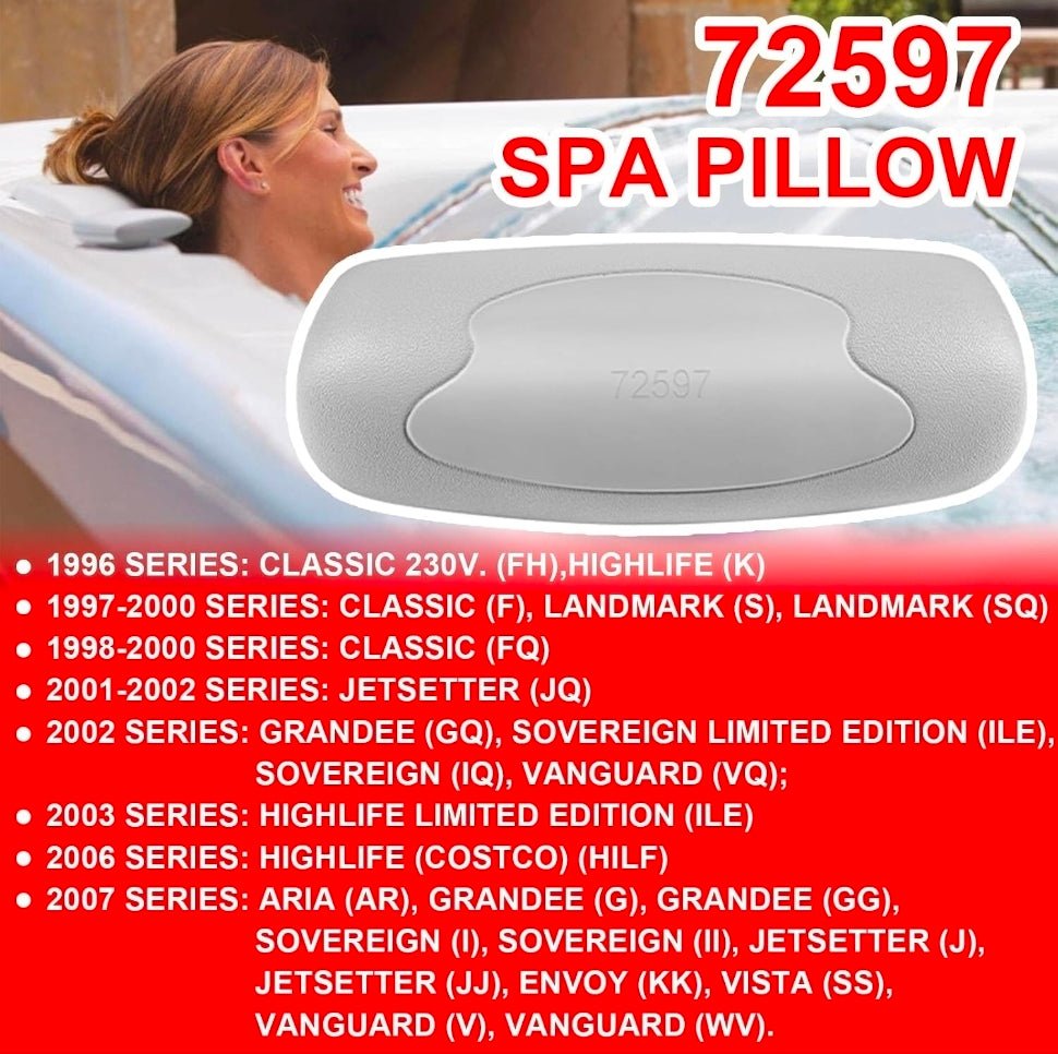 Highlife Series Spa Pillow - Replacement Headrest Cushion for Hot Spring Hot Tubs - Horizon Endless