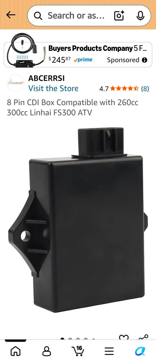 8 Pin CDI Box Compatible with 260cc 300cc Linhai FS300 ATV - Horizon Endless
