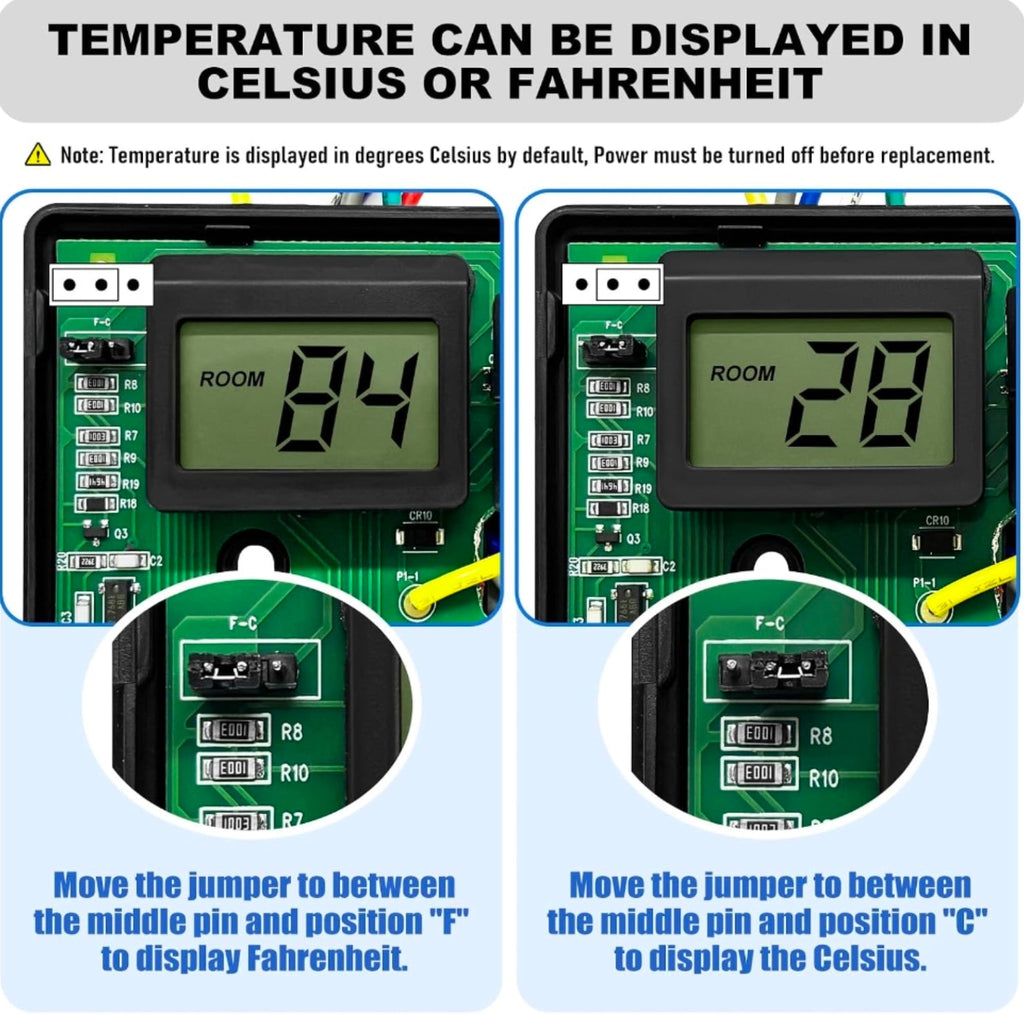 83303862 RV Digital Thermostat Replacement for Heat/Cool T-Stat Wall Coleman Mach 8330 Series 83303362 8330-336 337 338 339 368 386 Wall AC Thermostat - Horizon Endless